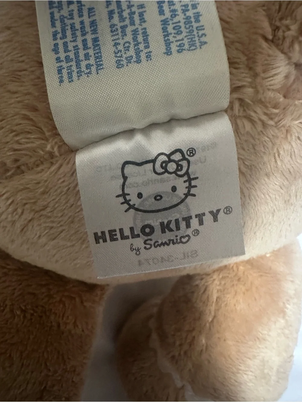 Build-A-Bear 2012 Brown Gingerbread hello kitty Cat Plush with Colorful Buttons